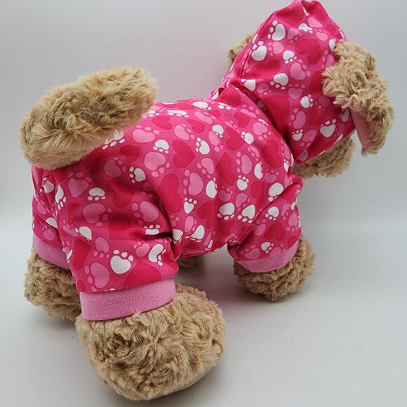 Build A Bear Labradoodle Plush 12" Tan Fur Tongue Out Hoodie Promise Pets BAB - Picture 3 of 6